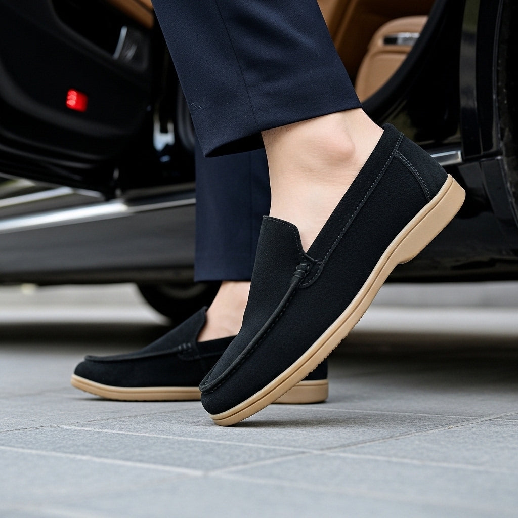 LP Summer Walk Loafers in Black Suede