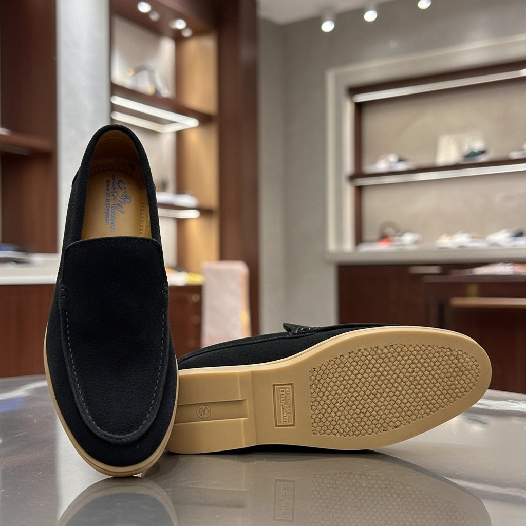 LP Summer Walk Loafers in Black Suede