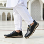 Black Medicated Slip-On Shoes – Comfort & Orthopedic Support