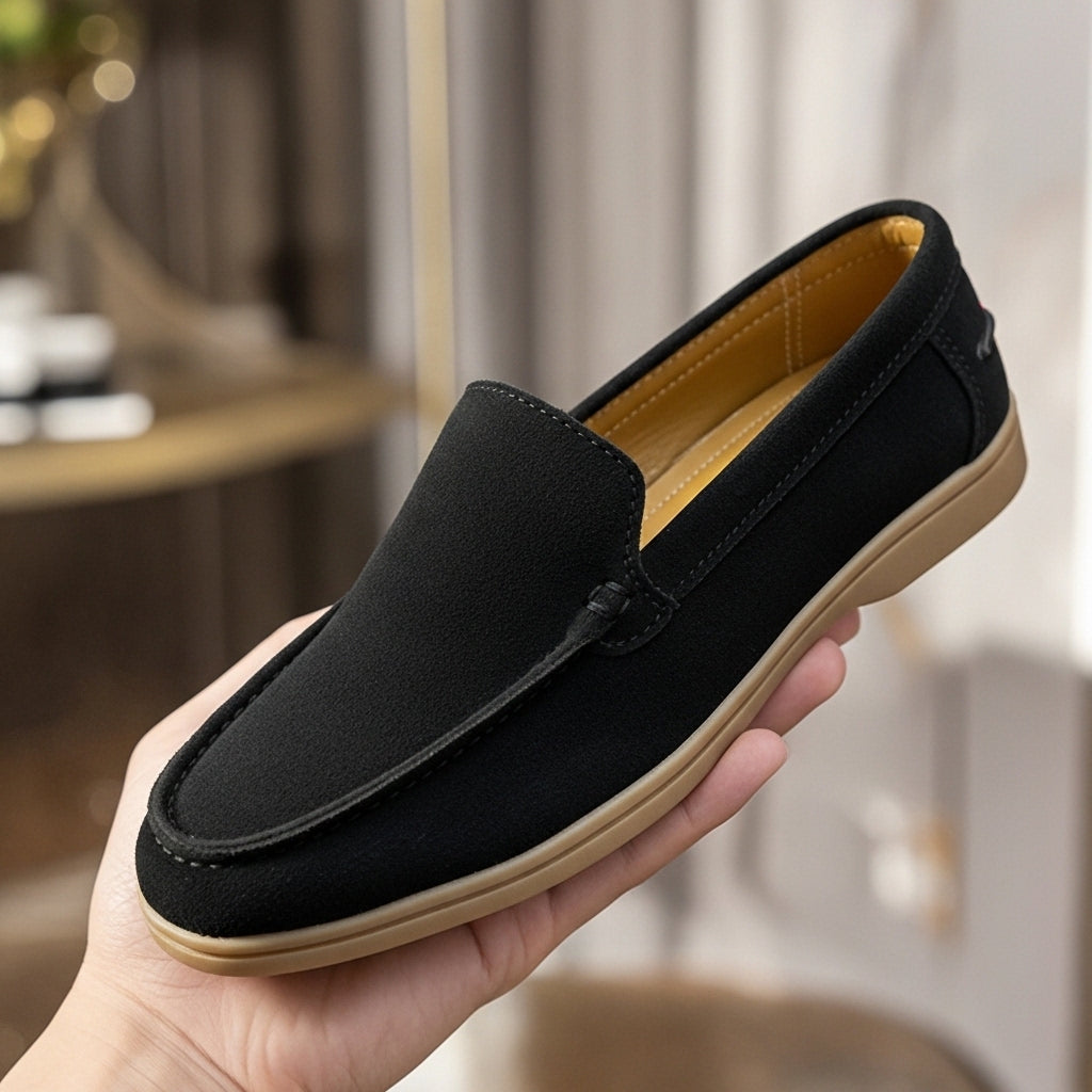 LP Summer Walk Loafers in Black Suede