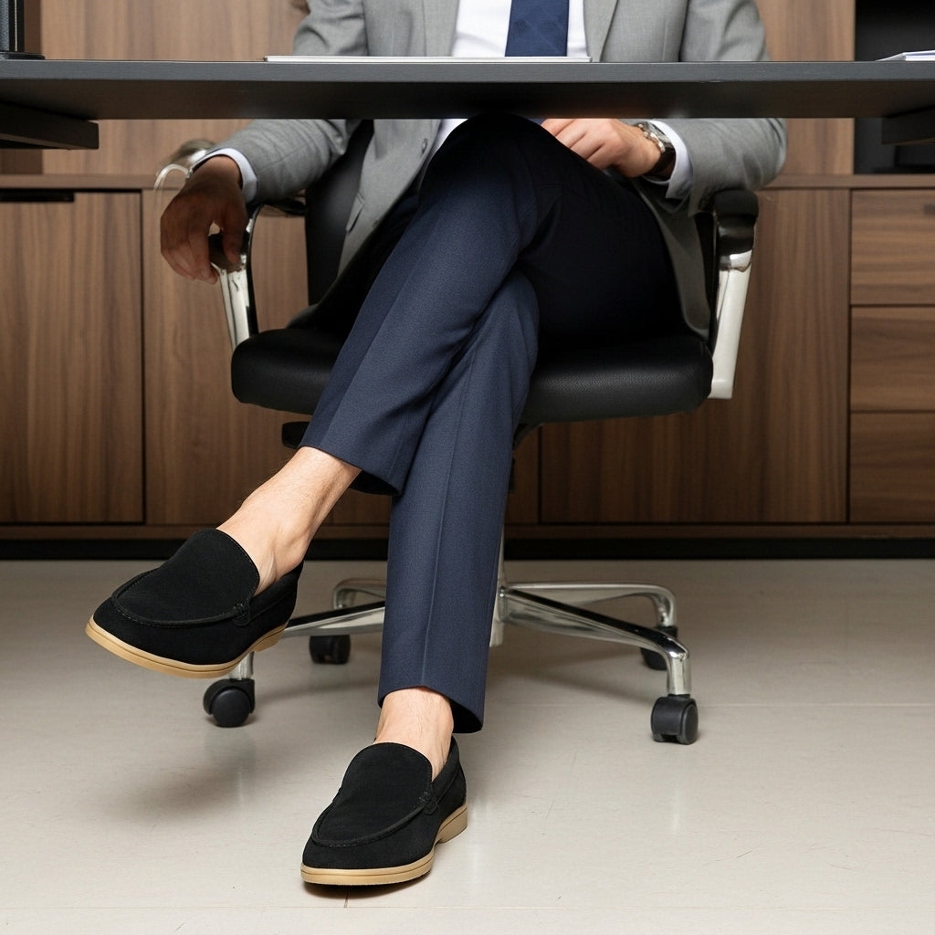 LP Summer Walk Loafers in Black Suede