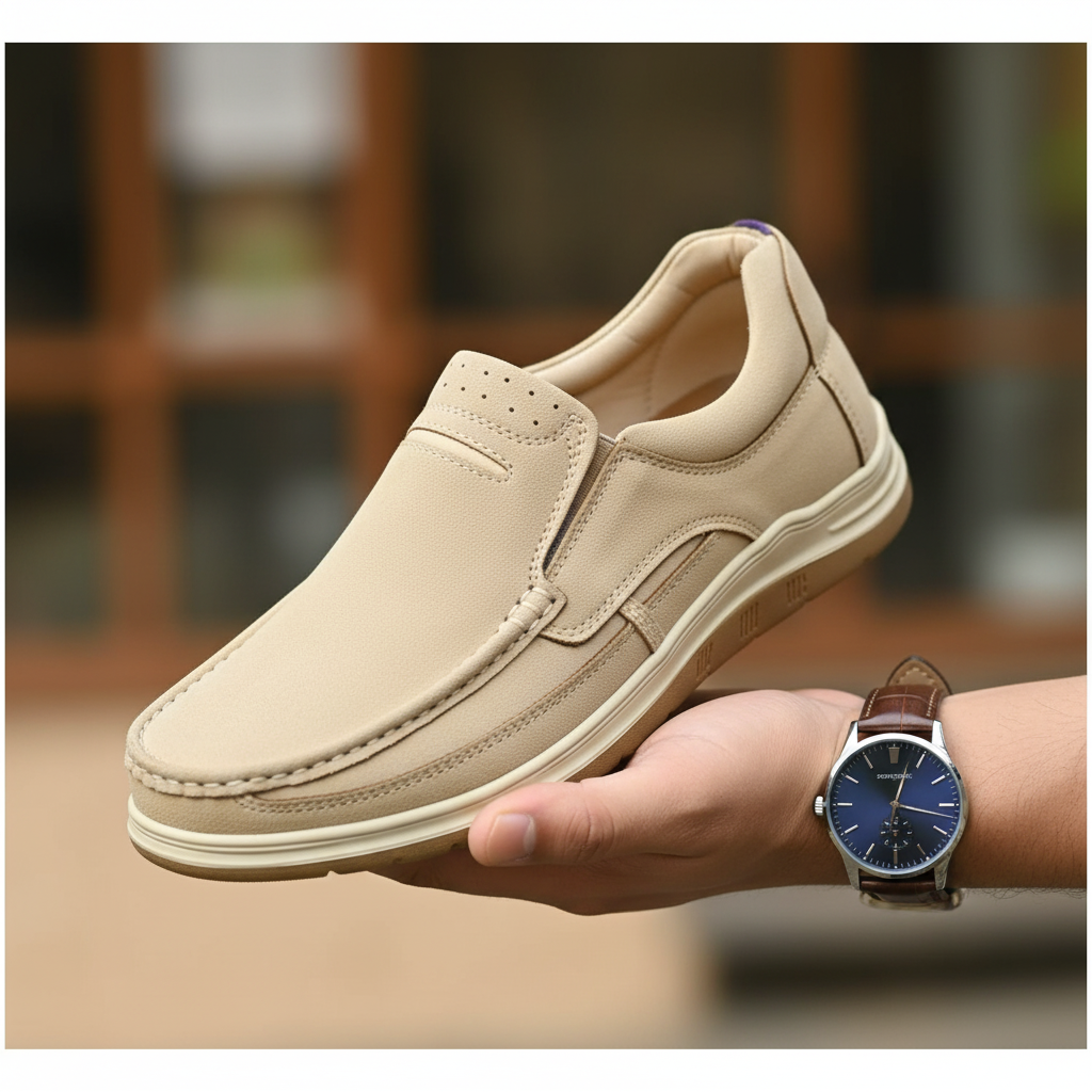 Premium Handcrafted Cream Medicated Comfort Insole | Durable Shock Absorber Sole – Ultimate Daily Wear Comfort