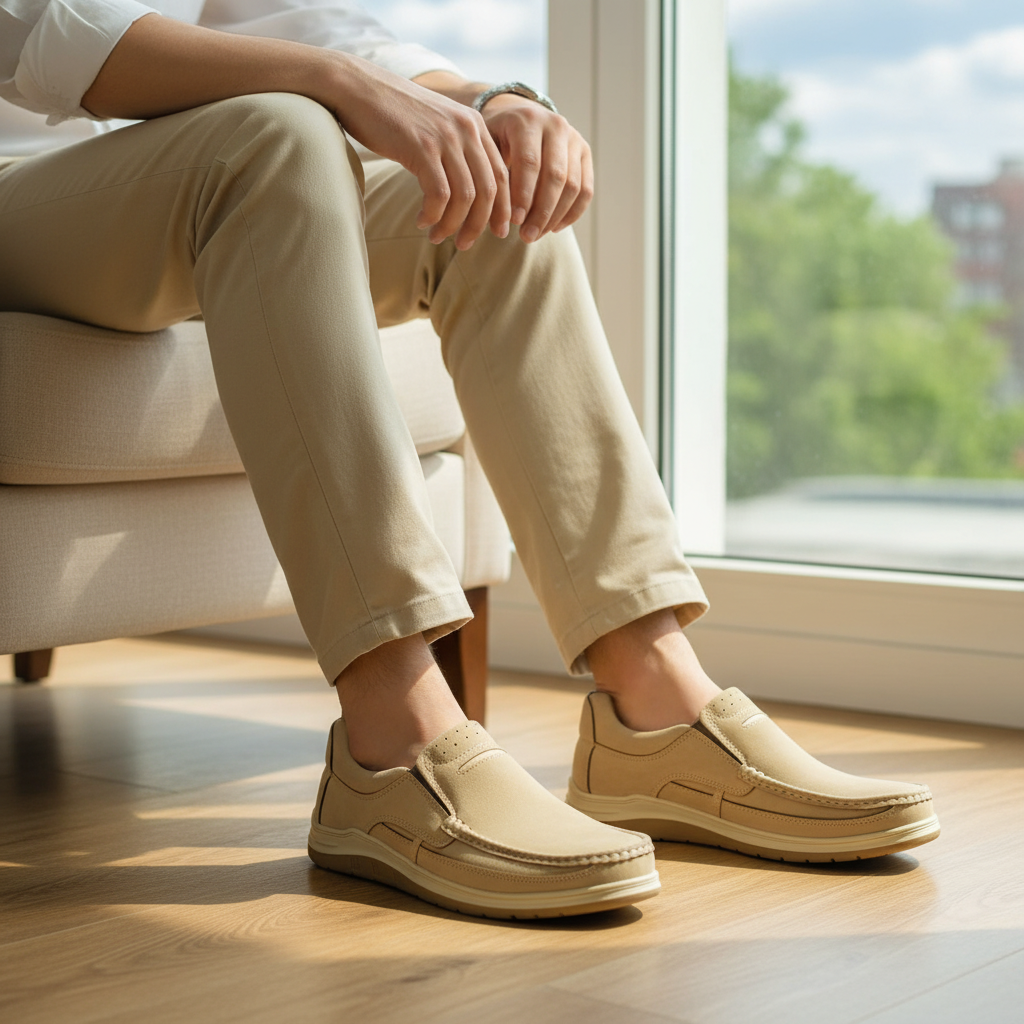 Premium Handcrafted Cream Medicated Comfort Insole | Durable Shock Absorber Sole – Ultimate Daily Wear Comfort